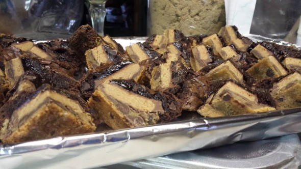 Peanut Butter Cup Chocolate Chip Cookie Dough Brownies